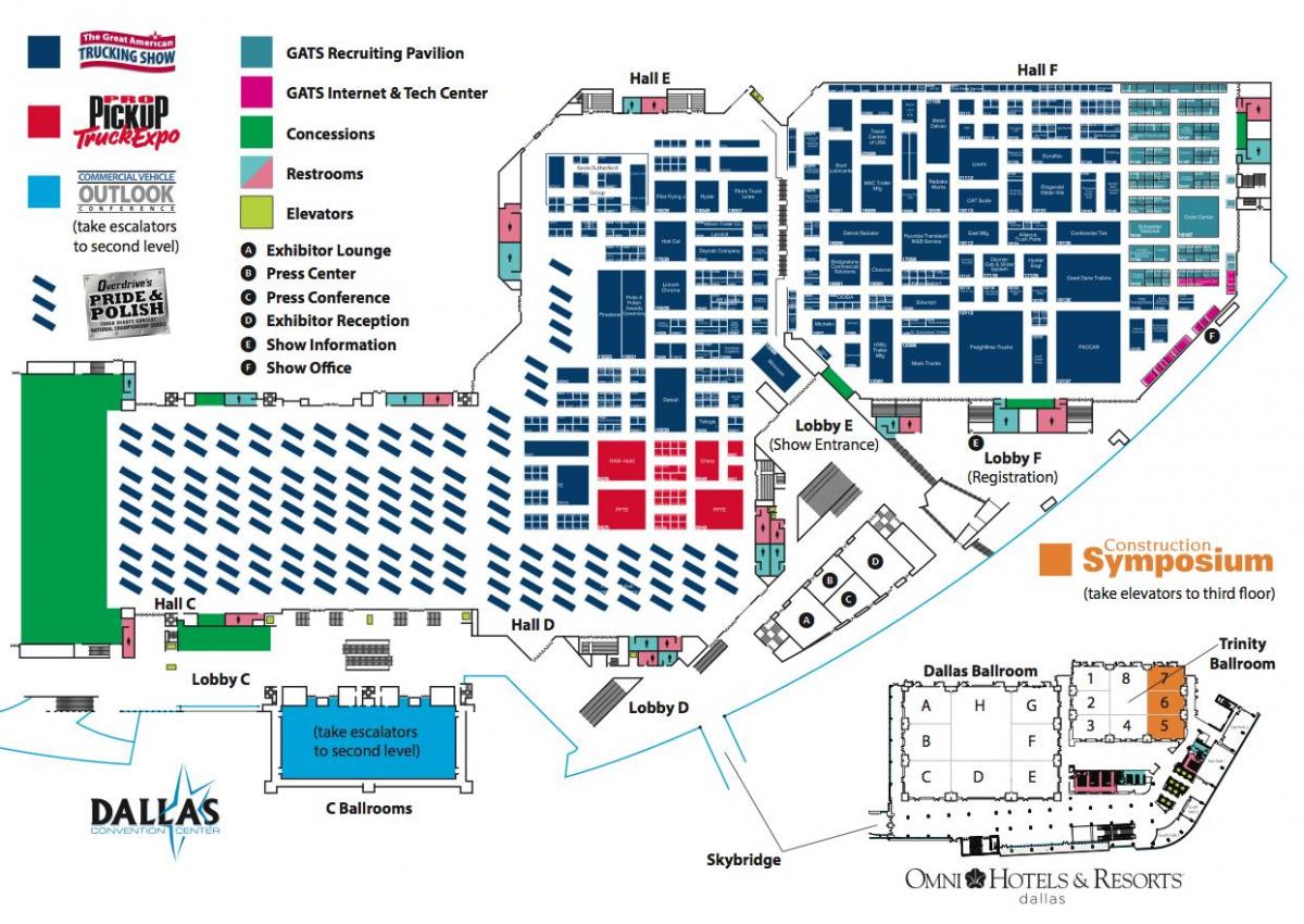 kort over Dallas convention center