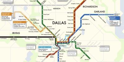 Kort over Dallas metro