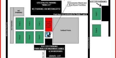 Kort over UTD parkering