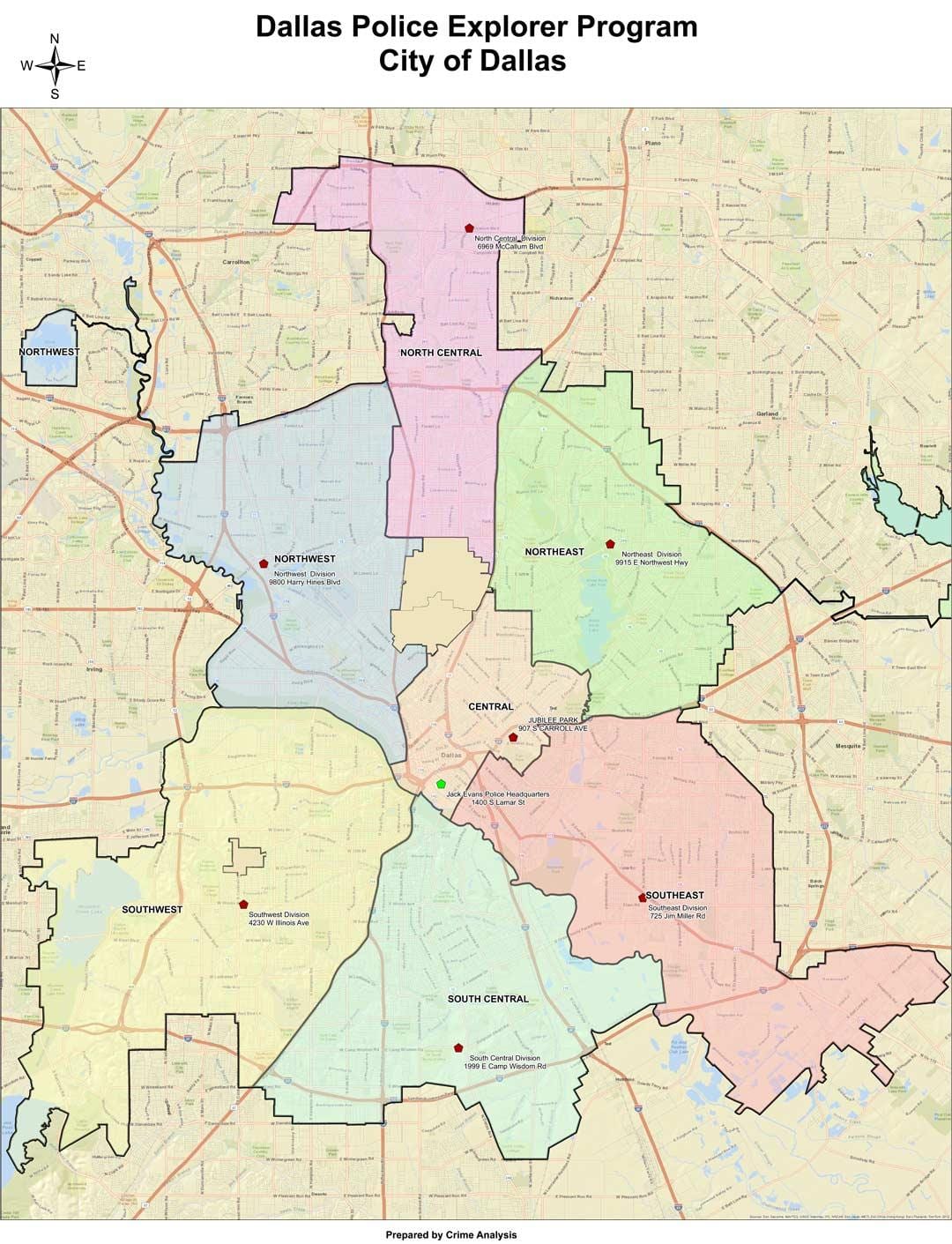 Dallas area map
