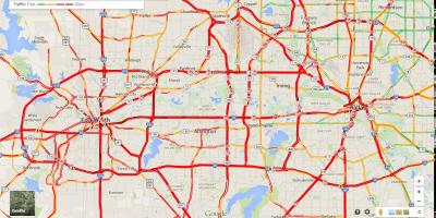Kort over Dallas trafik