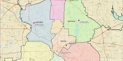 Dallas area map
